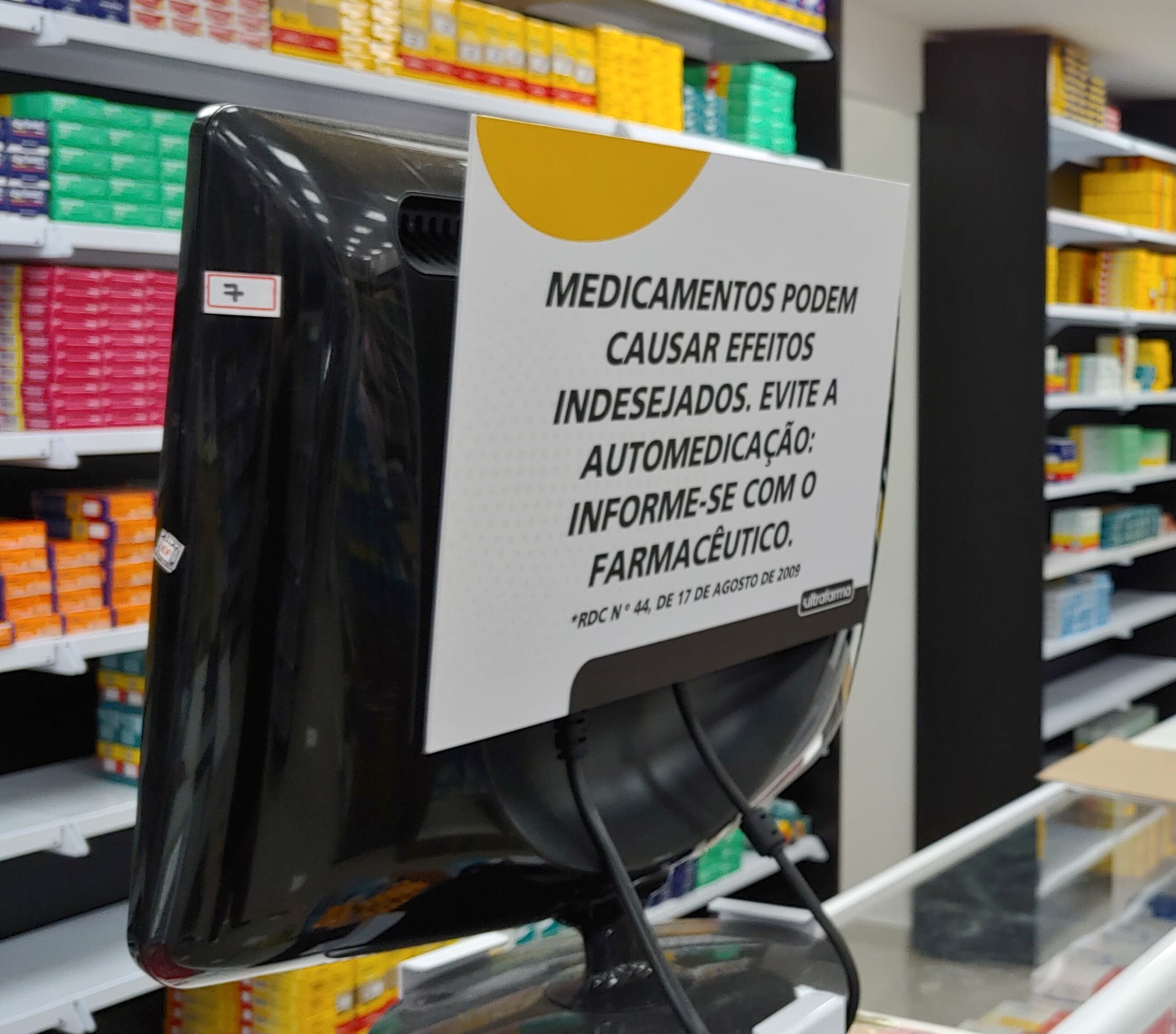 Placa de sinalização em PS