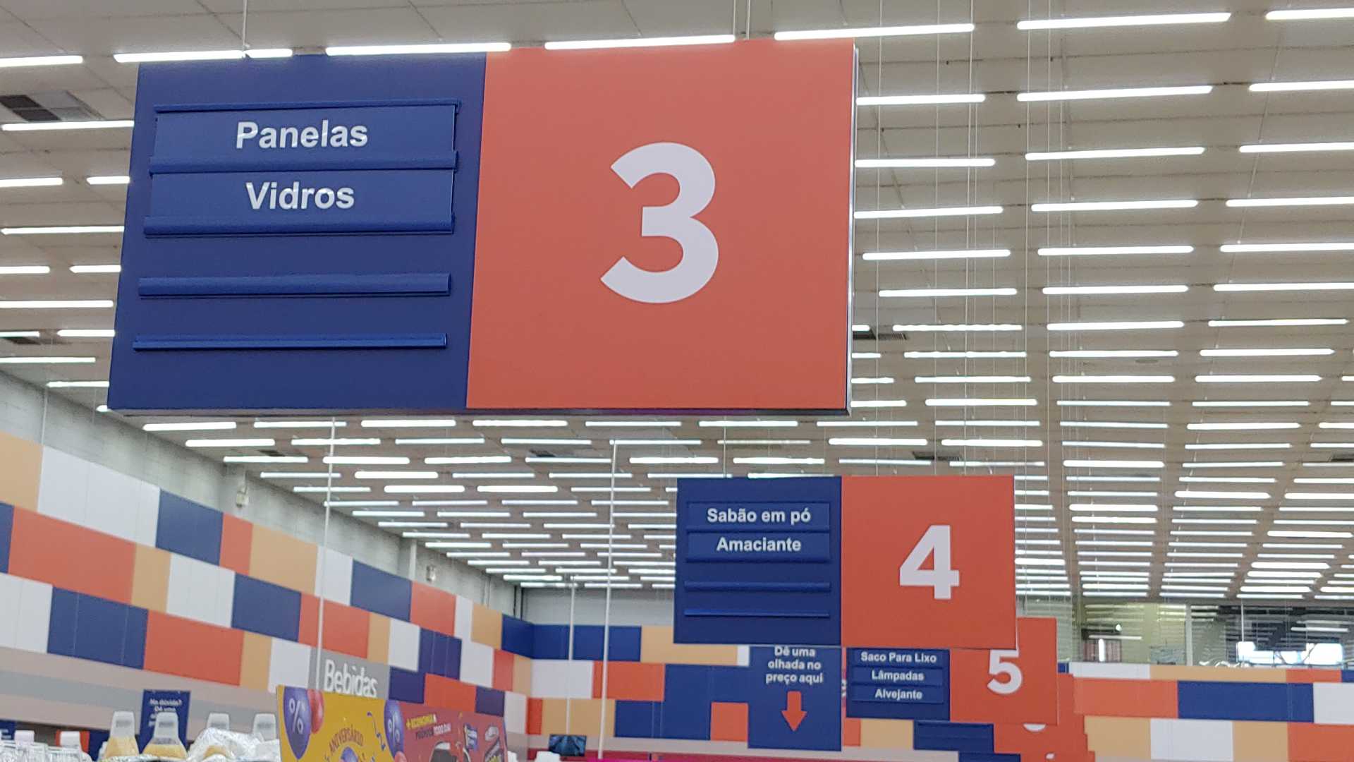 Placas de Sinalização Interna Suspensas